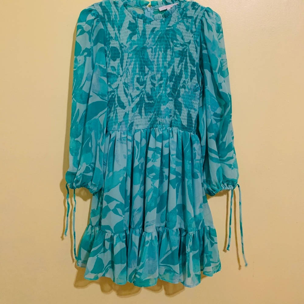 Olivacecus Turquoise Flow Dress